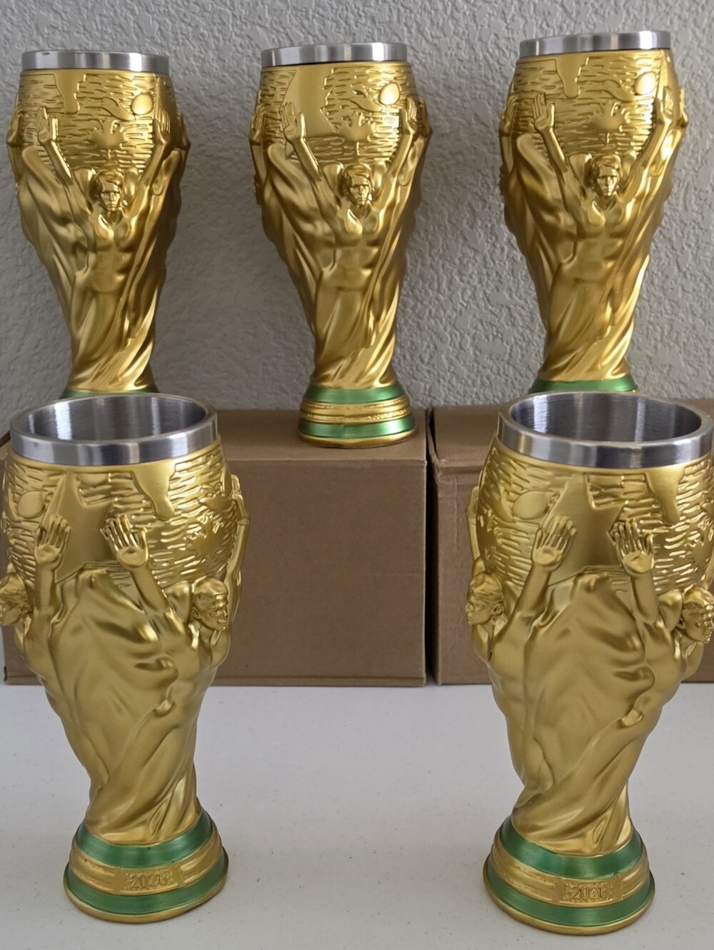 2026 World Cup champion trophy fan beer mug cup stainless steel copa mundial - Picture 10 of 14